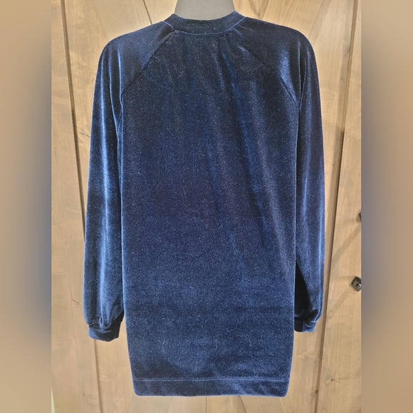 Gravitas NY Role Model (S 2-4) Navy Velour Sarah Sweatshirt New Made in USA - Picture 3 of 6